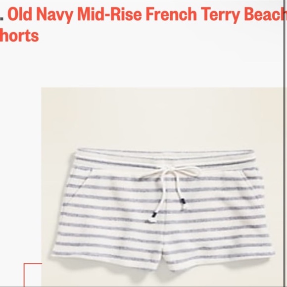 Terry cloth stripe beach shorts old navy XL - Picture 5 of 5